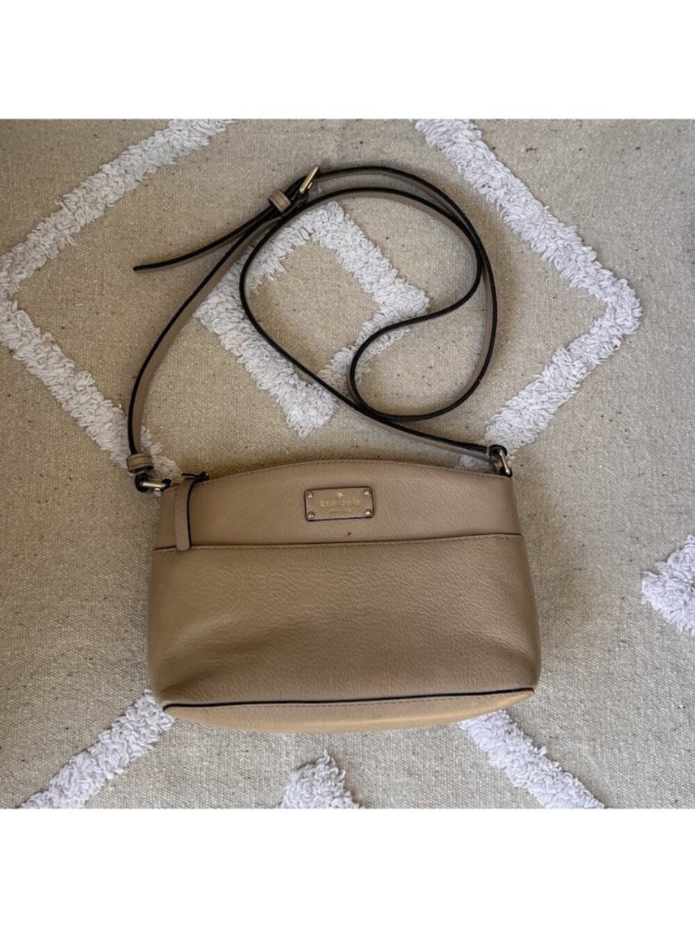 Kate Spade Dark Gray Leather Small Crossbody
